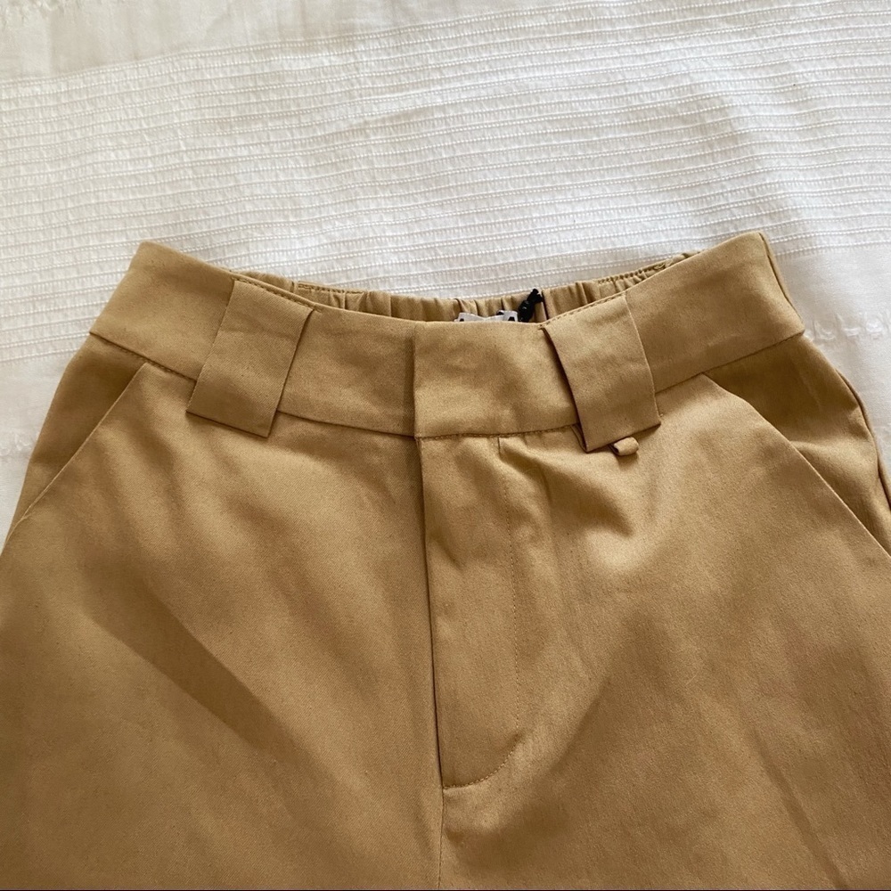 Nwt I AM GIA TAN KHAKI COBAIN CARGO HIGH WAISTED PUFFY PANTS - XS - Picture 6 of 11